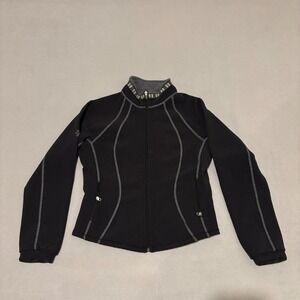 Kuhl Womens Black Softshell Full Zip Fleece Lined Jacket Small Contrast Stitch